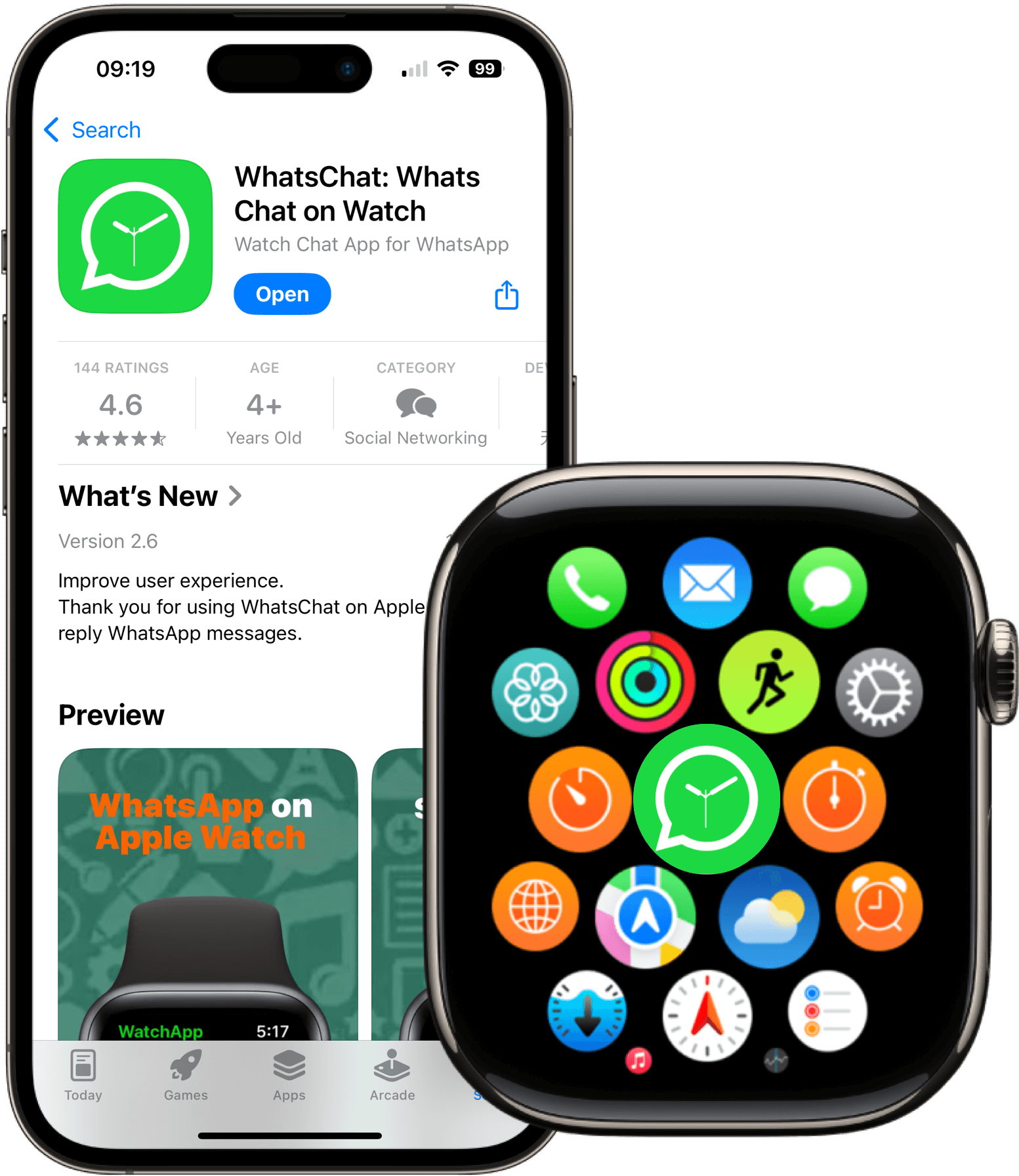 download whatschat from appstore by search 'whatstool'