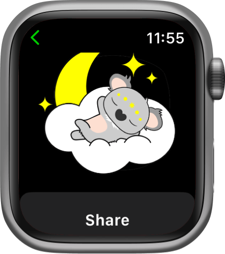 whatsapp sticker message on apple watch